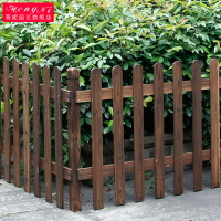 【萌妮】木柵欄 木圍欄戶外園藝花園木柵欄插地圍欄木制菜園籬笆
