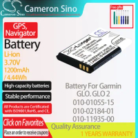 CameronSino Battery for Garmin GLO. GLO 2 010-01055-15 010-02184-01 fits Garmin 010-11935-00 GPS, Navigator battery 1200mAh