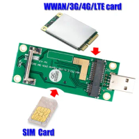 Mini Wireless Pci-e Card Slot To Usb Adapter With Sim 8pin For Wwan/LTE Module