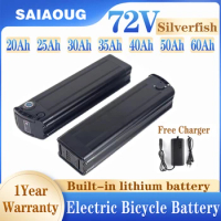 72V 50ah Silverfish lithium battery ebike battery 72V 2030ah 40ah 60ah battery pack e-bike rear rack 72V 3000w motor 72v battery