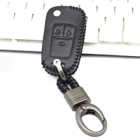 For Opel Corsa D C Vectra C B Mokka Meriva Vivaro Zafira Astra J Car Key Protection Shell Key Case Cover Leather Key Chain Shell