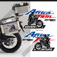 Motorcycle Sticker Tail Top Side Panniers Luggage Aluminium Box Case For Honda Africa Twin CRF1000L Adventure Sports