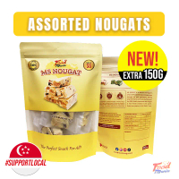 MS Nougat Assorted (Bundle) - SG Local Made, Soft Yummy Toffee Candy Snack, Almond Peanut, Singapore
