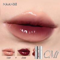 MAANGE Satin Glow Lip Tint and Duo Natural Transferproof Hydrating Lig Glossy Finish CL02-CM1