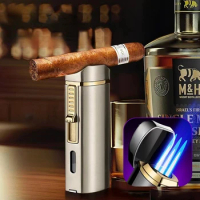 Personalized Triple Torch Cigar Lighter, Butane Lighter, Gifts for Men, Best Man, Golfer Gift, Groomsmen, Fathers Day
