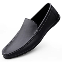 Boat Shoes Daily Fashion Slip-On Shoes Man Loafers Breathable Classics Casual Leather Shoes