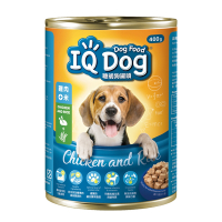 IQ Dog 聰明狗罐頭 - 雞肉+米口味 400g x24罐/箱
