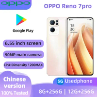 oppo Reno7pro 5G Android CPU MediaTek Dimensity 1200 MAX 6.55 inches Screen 12GB RAM 256GB ROM All Colours used phone