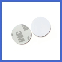 100pcs Diameter-25mm 125KHz sticker coin EM4100 RFID Induction Round tag card Waterproof