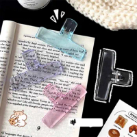 Transparent Plastic Binder Clips Notes Letter Paper Clip Office Supplies Binding Securing Clip Stationery Seal Clip For Food Bag