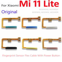 Original Fingerprint Sensor Flex Cable For Xiaomi Mi 11 Lite M2101K9AG Mi 11 Lite 5G M2101K9G Home Return Ribbon Power Button
