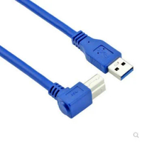 Printer Cable Usb3.0 Elbow Printer Cable Am-bm Data Cable 90° Hard Disk Box Data Usb Printer Cable USB 3.0 5Gbps
