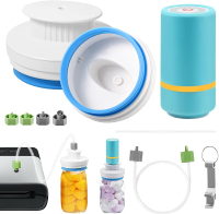 Upgrade Canning Sealer Kit for Mason Jars - Jar Sealer Set with Hoses Compatible with FoodSaver Vacu