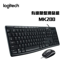 logitech 羅技 有線多媒體滑鼠鍵盤組 MK200