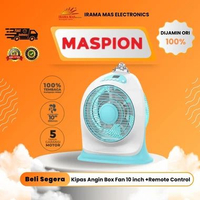FAN MASPION JF 103 RC | Kipas Angin Box Fan 10 inch + Remote Control