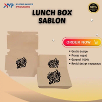 LUNCH BOX CUSTOM SABLON /  KOTAK NASI BOX KEKINIAN / KOTAK MAKAN