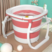 加厚大號寶寶泡澡桶 家用保溫折疊浴缸成人簡易浴桶免安裝自動