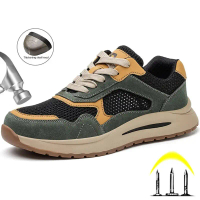 Lightweight Work Shoes Men Women Work Sneakers Boots Puncture-Proof Indestructible Shoes Breathable 