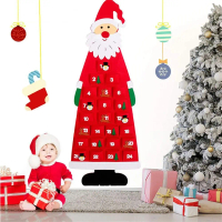 Hiasan rumah Tingkap Loket gantung DIY Krismas Hiasan Tahun Baru Santa Claus Kalendar Advent Hiasan