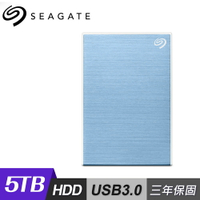 【Seagate 希捷】One Touch 5TB 行動硬碟 密碼版 藍色【三井3C】