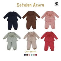 Owlakidz Azura Setelan Kaos Anak Perempuan Lengan Panjang Size 1-5 Tahun 1Y Navy