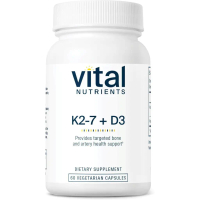 Vital Nutrients Vitamin D3 + K2 |   2000 IU |   Vitamin D3 K2 Supplement |   Vitamin D Complex for H