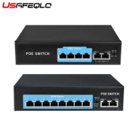 POE Switch With 4/8 POE Port IEEE802.3af/at For Ip Camera/Wireless AP/Wifi Router 10/100M Network Switch With SFP Port