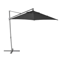 HISSÖ 懸掛式陽傘, 碳黑色, 300 公分
