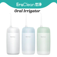 EraClean Oral Irrigator Water Flosser IPX7 Waterproof Electrical USB Rechargeable Dental Care 180ml Water Tank Pulse Mode