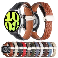 20mm 22mm Leather Band for Samsung Galaxy Watch 4 Classic/5 Pro Active 2/3/46mm Bracelet Huawei GT/2/3 Pro Galaxy Watch 4 Strap