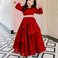 Gamis Anak Perempuan Mikayla Kids L Merah Cabe