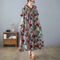 AMINAH DRESS - OVERSIZED FLORAL DRESS SUMMER PREMIUM