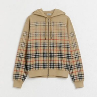 Jaket BURBERRY RORY GRADIENT CHECK BEIGE ZIP JACKET 100% ORIGINAL S