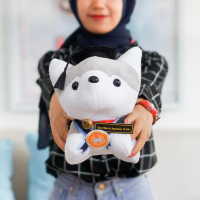 Boneka Dog Husky Small Kado Wisuda
