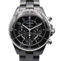 【二手名牌BRAND OFF】CHANEL 香奈兒 黑色 陶瓷 J12 機械 腕錶 H0940