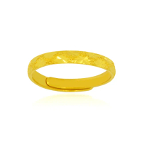 【金喜飛來】黃金戒指菱格紋(0.92錢±0.03)