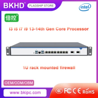 BKHD 19 inch 1U Firewall B760 For LGA 1700 2*48G DDR5 96G Ram Of Intel Core i3-14100 i5-14400 i7-13700 i9-13900 2*M.2 2*10G SFP
