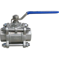 Stainless Steel 304 316 3PC Type Ball Valve with Internal Thread High Temperature Ball Valve with Lock 1/2" 3/4" 1" Inch