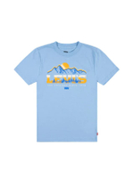 เสื้อยืดเด็กเล็กผู้ชาย แขนสั้น Majestic Mountains สี Bkk-Placid Blue