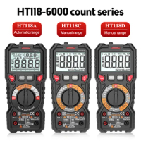 HT118A Digital Multimeter 6000 Counts True Rms NCV HZ Multimeters Transistor Tester Voltimetro Capacitance Meter battery tester