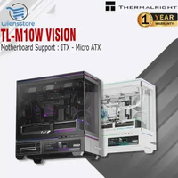 Thermalright TL-M10 Vision BLACK w/ 9.16" LCD Display Micro ATX PC Case Casing Komputer Hitam