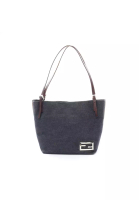 FENDI 二奢 Pre-loved Fendi Shoulder bag tote bag denim leather Indigo blue