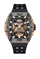 Bonest Gatti 自動中性不鏽鋼手錶，橡膠錶帶