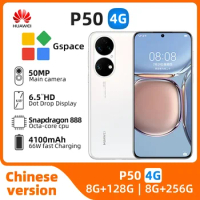 HUAWEI P50 4g Smartphone Snapdragon 888 6.5Inch 50MP Camera 4100mAh 8+256GB Mobile Phones Harmony Original Used Phone