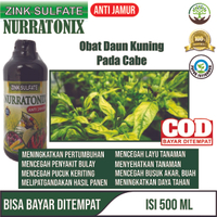 Pupuk Semprot Hama Cabe Virus Kuning Kutu Putih Terbaik NURRATONIX ZNSO4-H2O 500ml - Jamur