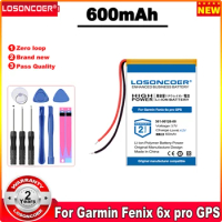 LOSONCOER 361-00126-00 600mAh Battery For Garmin Fenix 6X, 6X Pro Solar Tactix Delta GPS Sports Watch Batteries