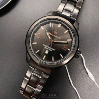 【MASERATI 瑪莎拉蒂】瑪莎拉蒂男女通用錶型號R8853121008(黑色錶面黑錶殼深黑色精鋼錶帶款)