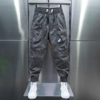 Men's Clothing Summer Cargo Pants Casual Pants Korean Fashion Brand Bundle Feet Baggy Haren Pants New All-match Trousers Homme