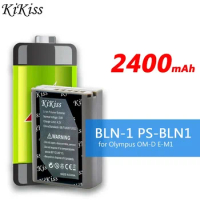 KiKiss Battery BLN-1 PS-BLN1 2400mAh for Olympus OM-D E-M1 Pen F OMD E-M5 PEN E-P5 Replacement Bateria