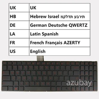 Keyboard For ASUS FX50JX FX550J FX550JD FX550JD R505J R505JD R510CA R510CC R510D UK Hebrew German Latin Spanish French AZERTY US